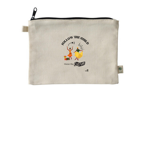 Honor the Culture Pouch, a Natural 9"x7" Hemp Blend Pouch