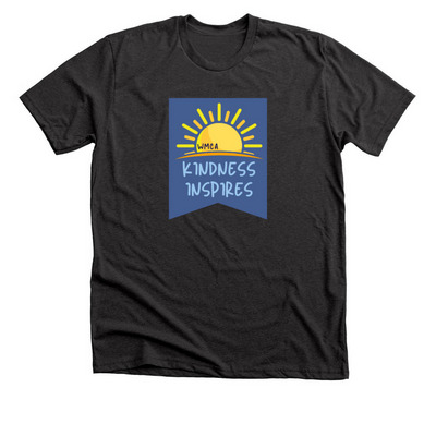 KINDNESS INSPIRES, a Dark Grey Heather Premium Unisex Tee