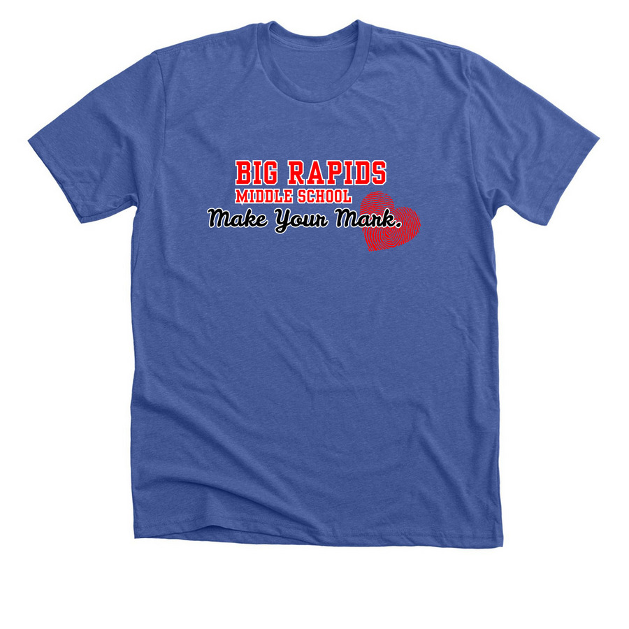 BR Middle School, a Solid True Royal Premium Unisex Tee