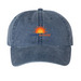 Camp Sunrise Hat, a Navy Printed Pigment Dye Baseball Cap