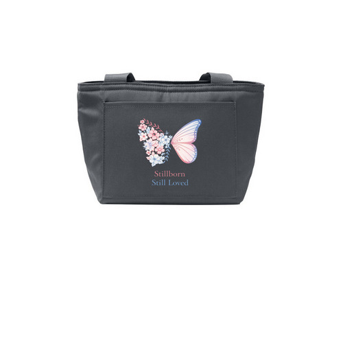 Stillborn Still Loved Lunch Tote, a Grey Steel Insulated Lunch Tote