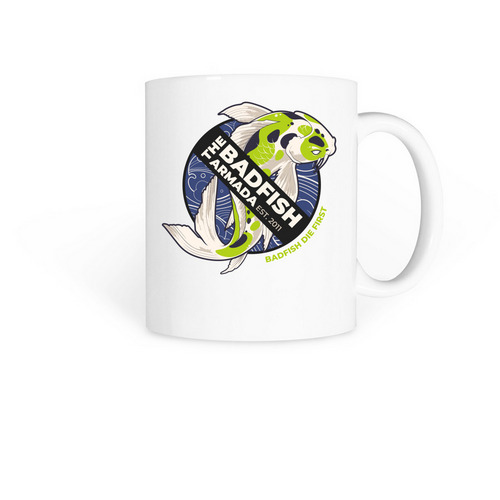 BadFish Coffee Mugs, a White Coffee Mug