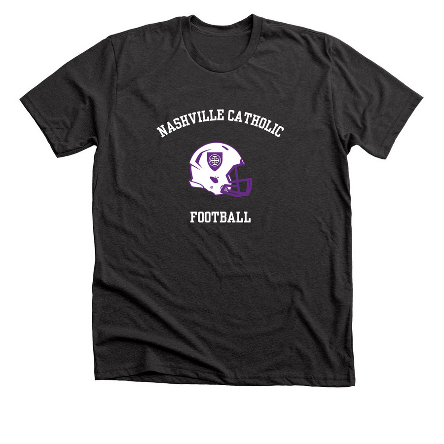 Football T-shirt, a Dark Grey Heather Premium Unisex Tee