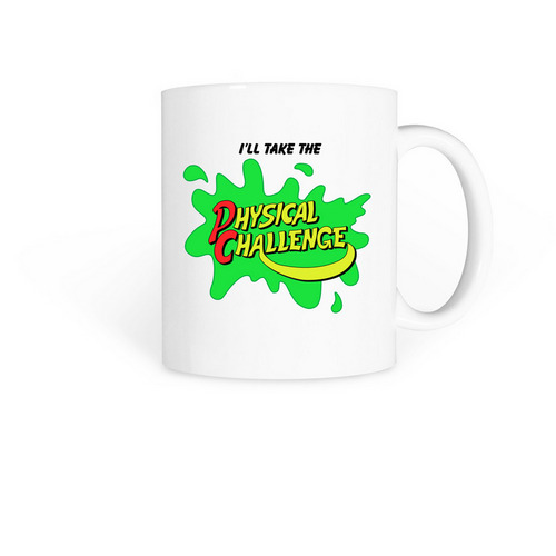 Double Dare's Physical Challenge Mug, a White Coffee Mug