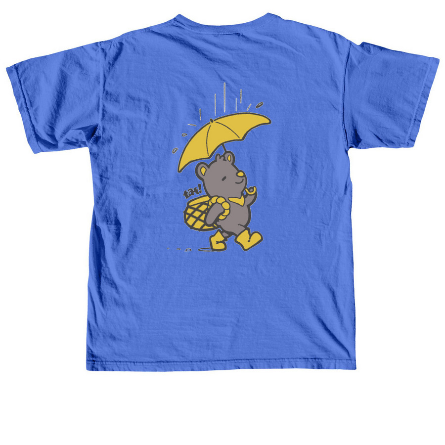 TAF um(bear)la, a Flo Blue Comfort Colors Unisex Tee (back-view)