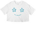 Double Entendre, a White Women?s Cropped Cotton Tee
