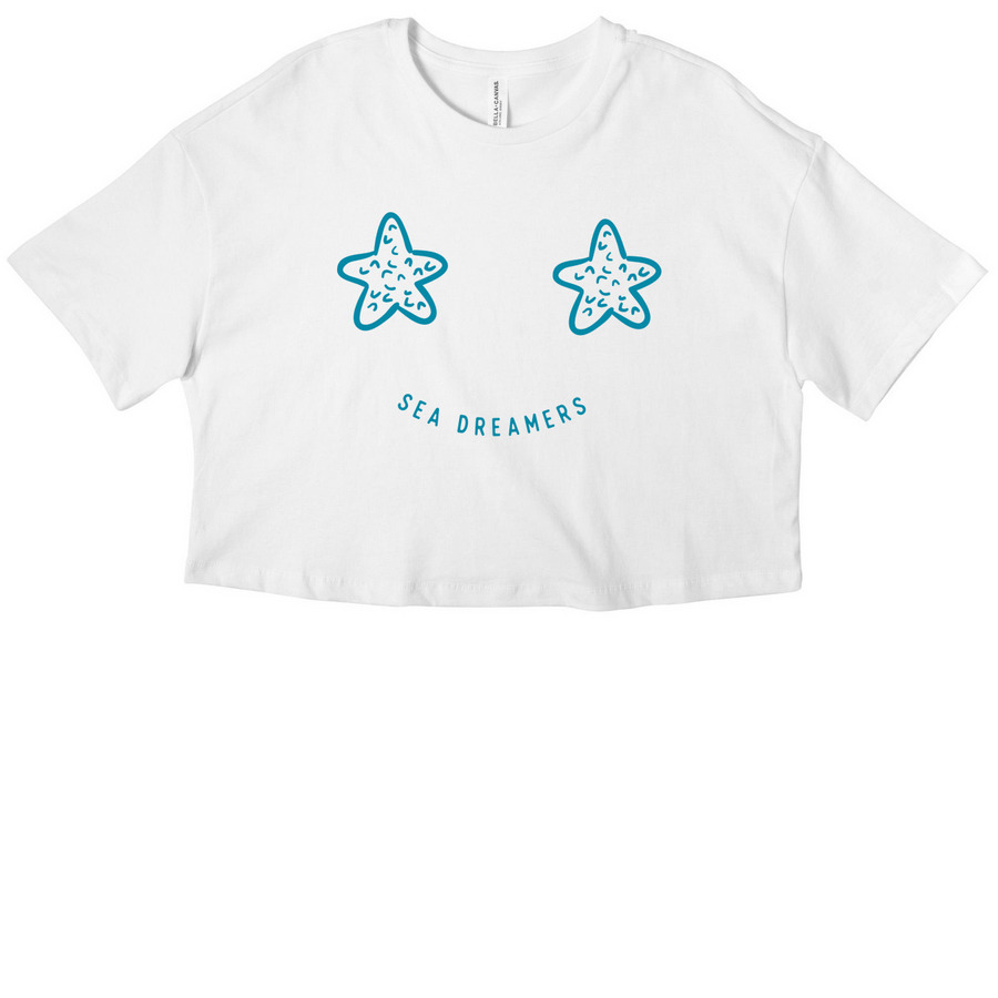Double Entendre, a White Women?s Cropped Cotton Tee
