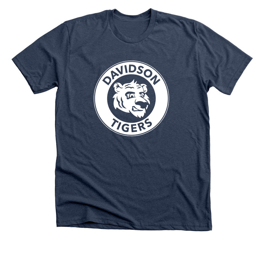 DES Circle&nbsp;, a Heather Navy Premium Unisex Tee