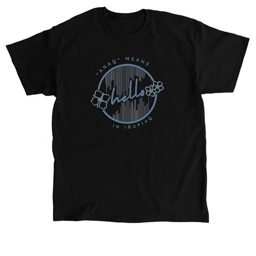 "Anaq" means hello, a Black Classic Unisex Tee
