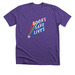 Books Save Lives, a Heather Team Purple Premium Unisex Tee
