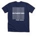 Repeating Rutherford - White, a Solid Navy Blend Premium Unisex Tee