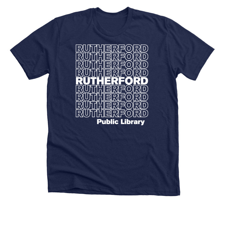 Repeating Rutherford - White, a Solid Navy Blend Premium Unisex Tee