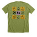 Gingham x spooky, a Heather Green Premium Unisex Tee (back-view)