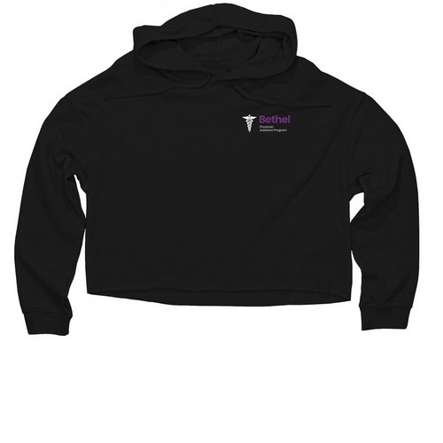Little Logo (#3), a Black Women?s Lightweight Cropped Hoodie