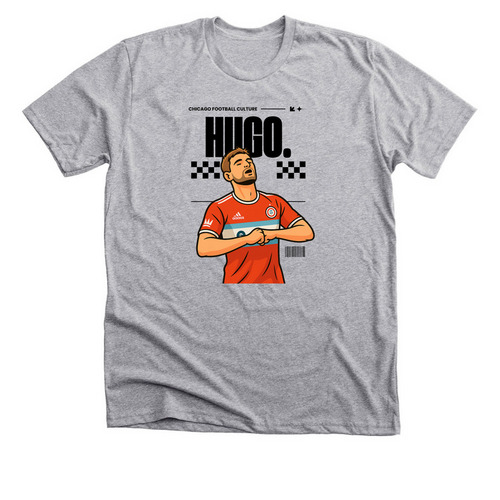 In Hugo We Trust, a Athletic Heather Premium Unisex Tee