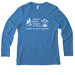 Long Sleeves - White Logo&nbsp;, a Azure Blue Allmade Eco Triblend Women?s Long Sleeve Tee
