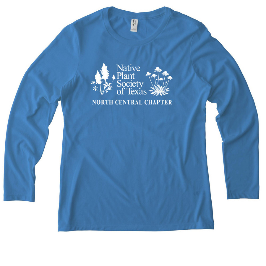 Long Sleeves - White Logo&nbsp;, a Azure Blue Allmade Eco Triblend Women?s Long Sleeve Tee