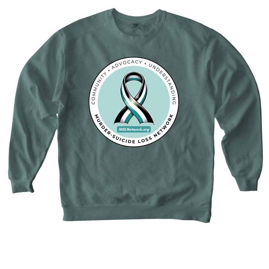 Supporting Survivors - New 2026 Design!, a Blue Spruce Comfort Colors Crewneck Sweatshirt