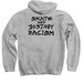Skate & Destroy Racism, a Sport Grey Pullover Hoodie (back-view)