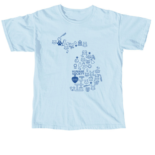 HSWM Mitten, a Chambray Comfort Colors Unisex Tee