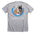 Paw Print Design, a Athletic Heather Premium Unisex Tee (back-view)
