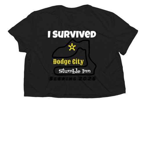 I Survived Dodge City 26, a Black Women?s Flowy Cropped Tee