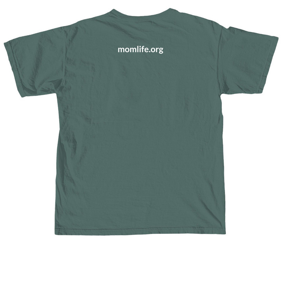 MomLife Logo Comfort Colors Tee, a Blue Spruce Comfort Colors Unisex Tee (back-view)