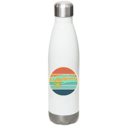 MM Signature Water Bottle, a White Stainless Steel Water Bottle