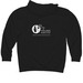 Young Women In Bio Gear, a Black Midweight Pullover Hoodie (back-view)