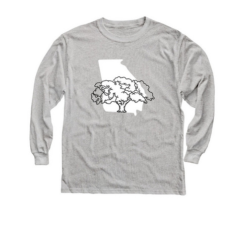 Georgia Oak, a Sport Grey Youth Long Sleeve Tee