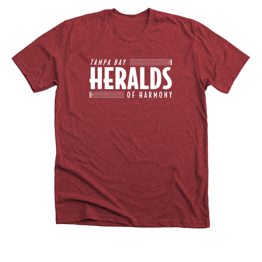 Heralds of Harmony, a Heather Canvas Red Premium Unisex Tee