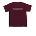 Classic Bee Cause Logo design, a Maroon Youth Unisex Tee (back-view)