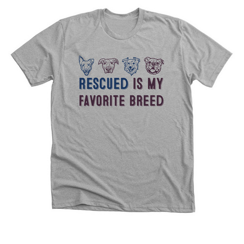 Rescued is my favorite, so I lent a Paw!, a Athletic Heather Premium Unisex Tee