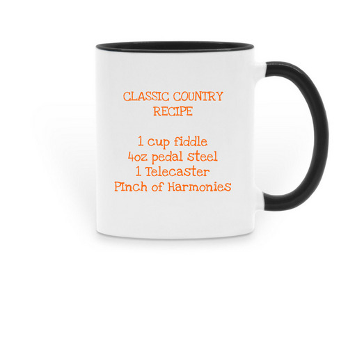 "Recipe" mug, a Black Two-Tone Ceramic Mug