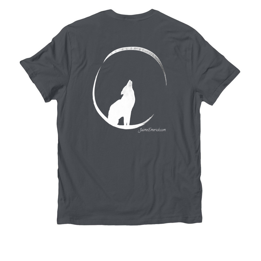 Join the Howl!, a Terrain Grey Allmade Organic Cotton Unisex Tee (back-view)