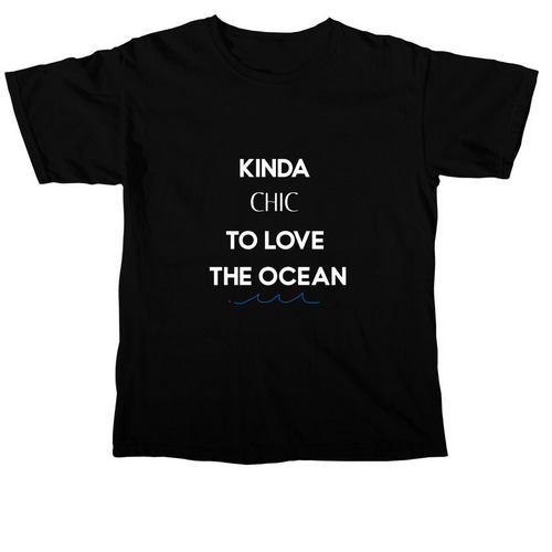 Kinda Chic, a Black Comfort Colors Unisex Tee