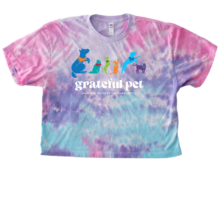 Grateful Pet, a Cotton Candy Women's Tie Dye Cropped Tee