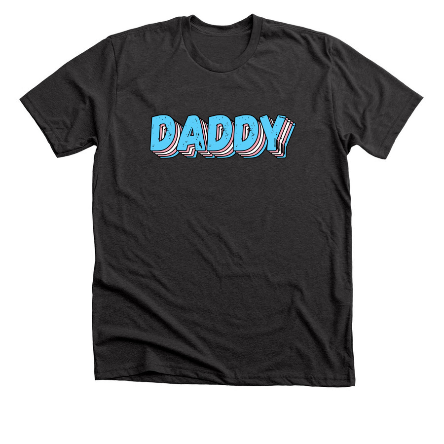 Transgender Pride - Daddy T-Shirt, a Dark Grey Heather Premium Unisex Tee
