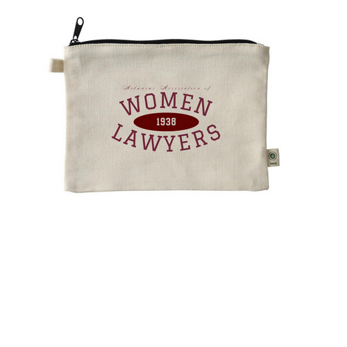Women Lawyers 1938 Pouch, a Natural 9"x7" Hemp Blend Pouch