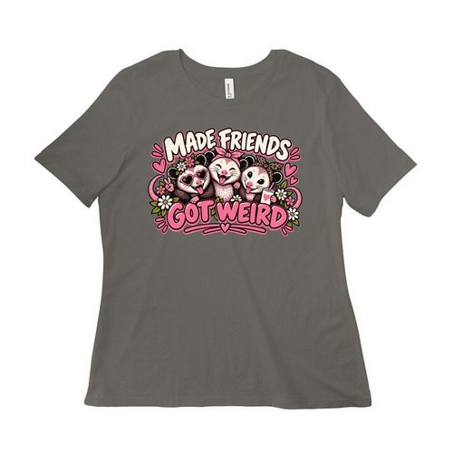 MADE FRIENDS. GOT WEIRD., a Asphalt Women?s Relaxed Cotton Tee