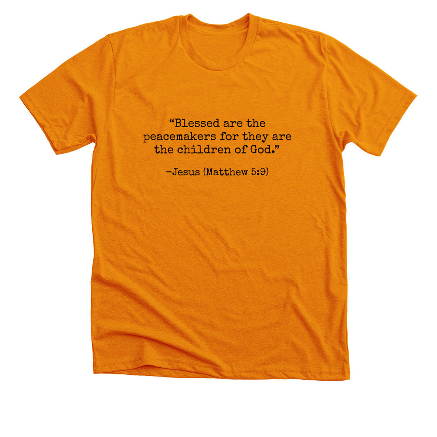 Blessed Are, a Heather Orange Premium Unisex Tee
