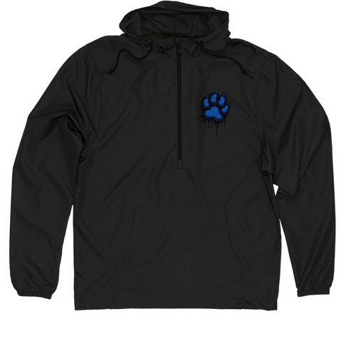 Wildcats Adult Windbreaker, a Black Quarter-Zip Windbreaker
