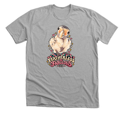 Featherless & Fabulous, a Athletic Heather Premium Unisex Tee
