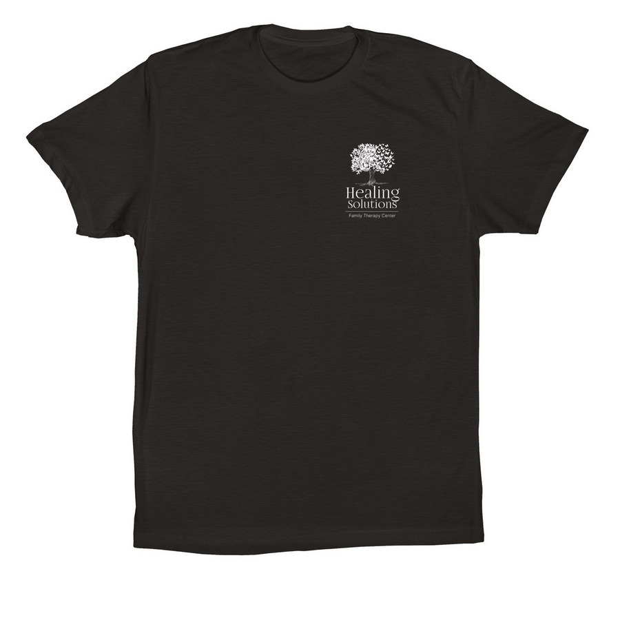 White Logo Apparel, a Black Premium Cotton Tee