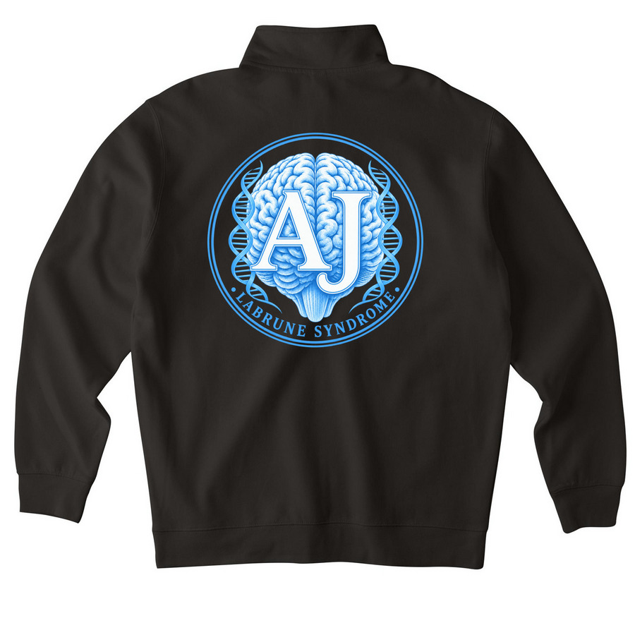 Ajs fall/winter&nbsp;, a Black Midweight Quarter Zip Pullover (back-view)