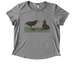 Black-footed Albatross & Chick, a Aluminum Grey Allmade Eco Triblend Women?s Scoop Neck Tee