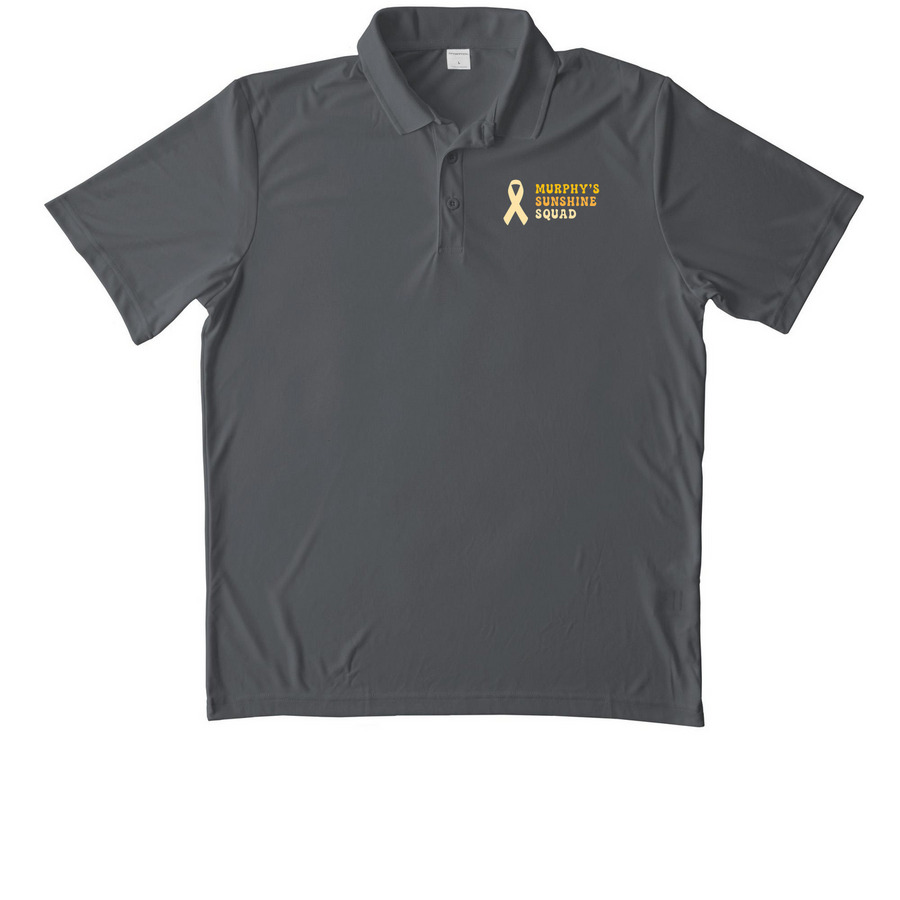 Sunshine Squad (front) | Activewear, a Iron Grey Unisex Performance Polo