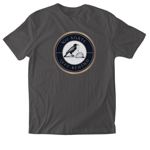 NO AGATE LEFT BEHIND - Featuring NRS Logo, a Charcoal Softstyle Cotton Tee