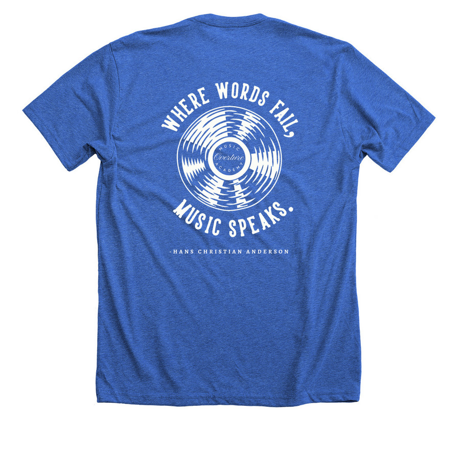 Overture Music Academy 2026, a Heather True Royal Premium Unisex Tee (back-view)
