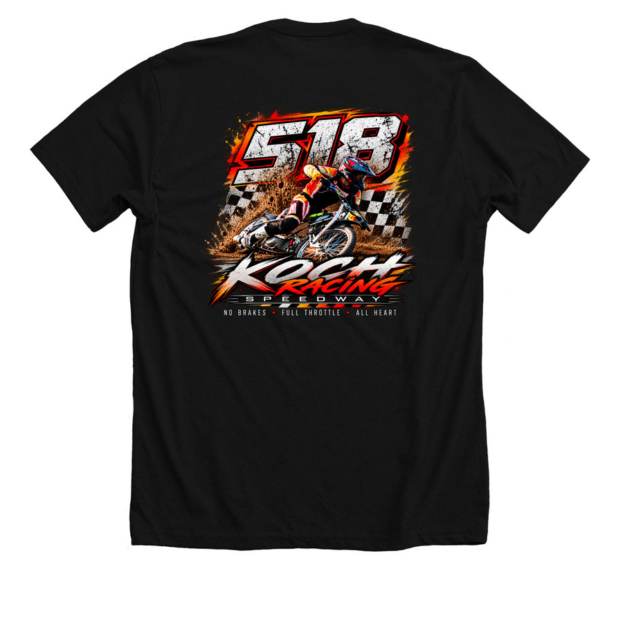 Full Throttle - Regular&nbsp;, a Solid Black Blend Premium Unisex Tee (back-view)